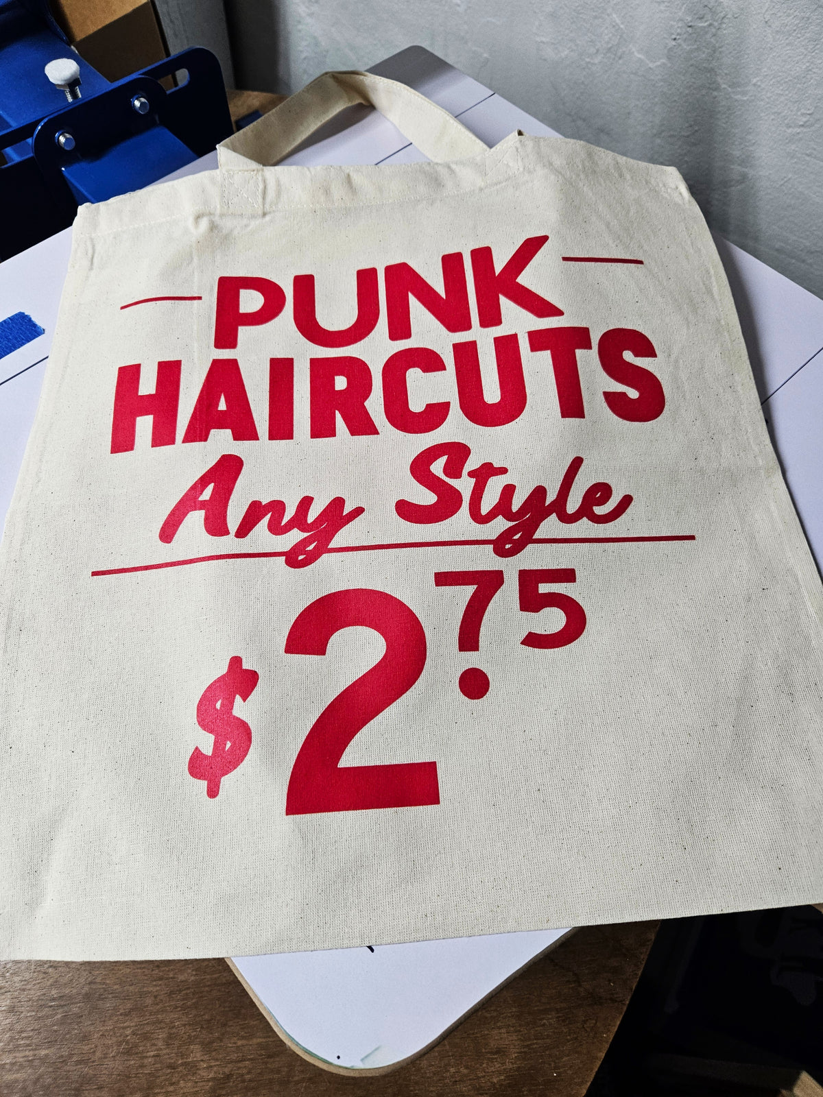 Punk Haircuts. Screen-printed Tote Bag