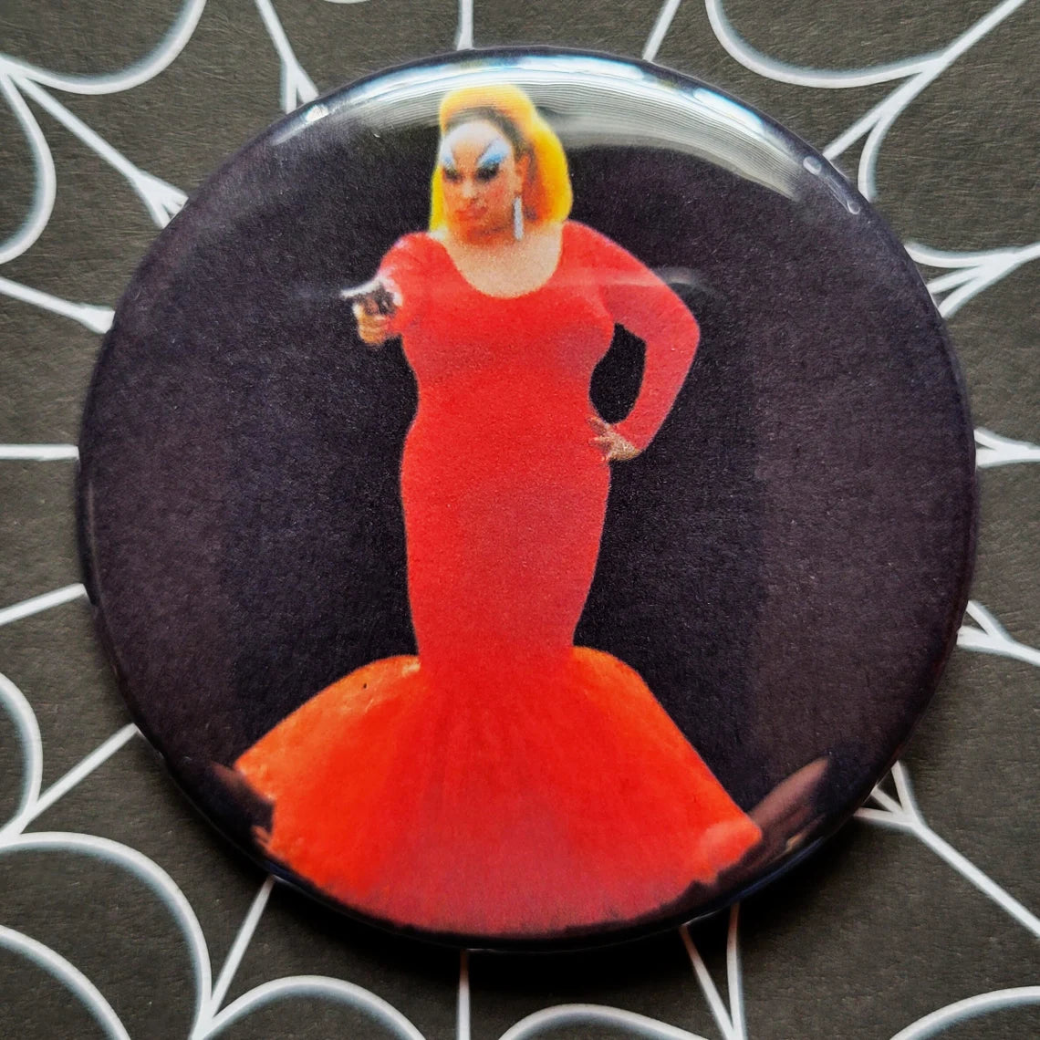 Divine pinback Buttons & Bottle Openers.