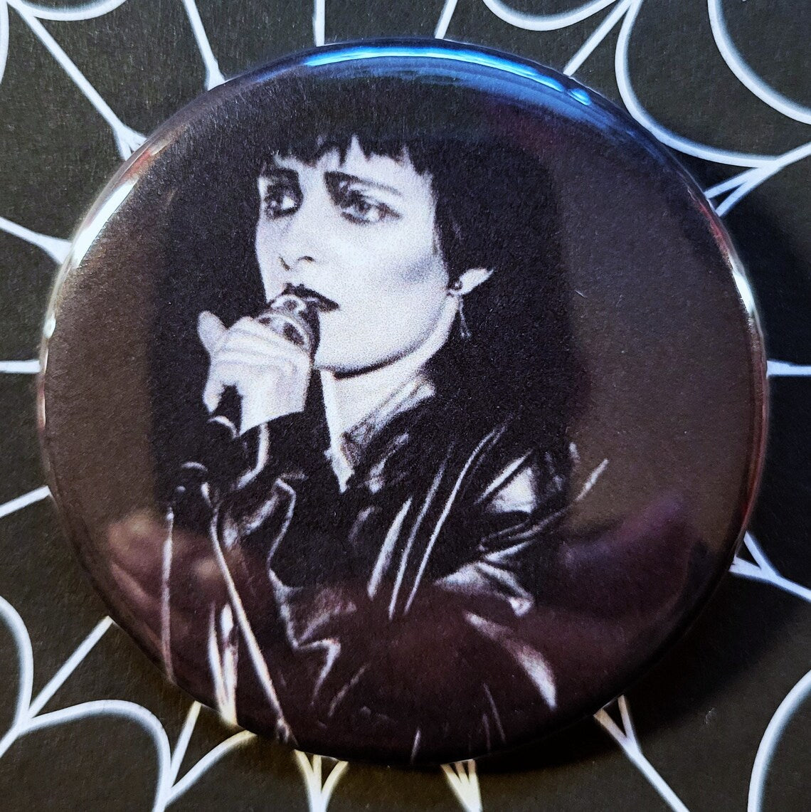 Siouxsie Sioux pinback Buttons & Bottle Openers.